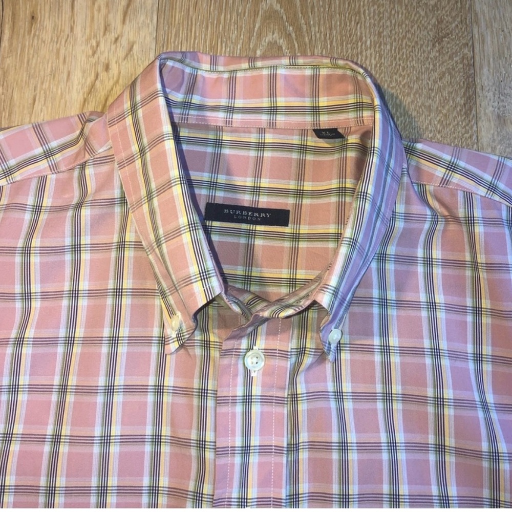 Burberry plaid long sleeves shirt size XL